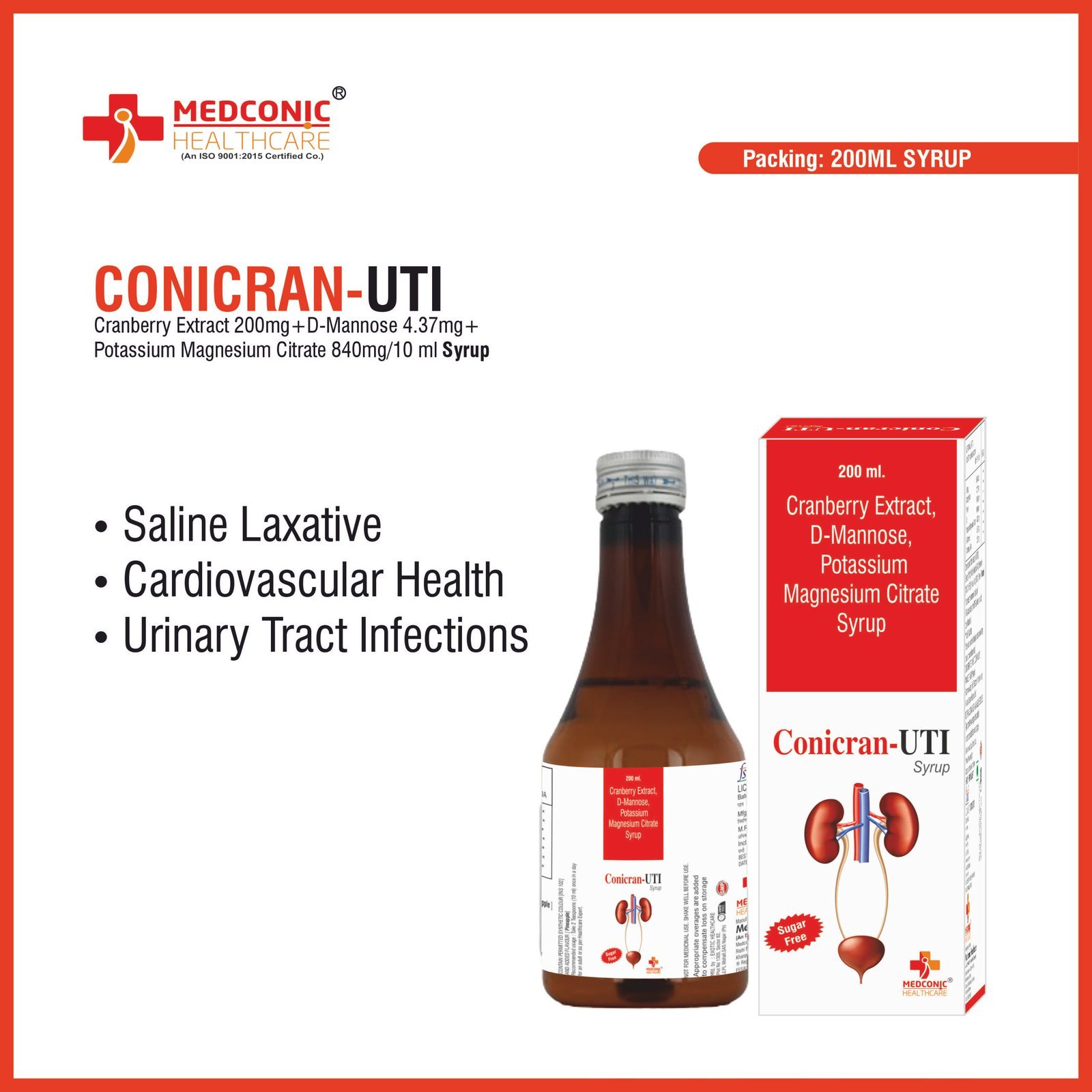 Fights UTIs naturally! This syrup with cranberry, D-mannose