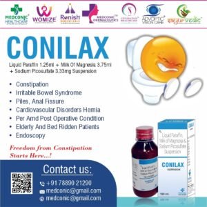 CONILAX - SODIUM PICOSULPHATE MILK OF MAGNESIA and LIQUID PARAFFIN