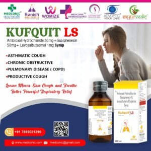 KUFQUIT LS - LEVOSALBUTAMOL AMBROXOL HYDROCHLORIDE and GUAIPHENESIN