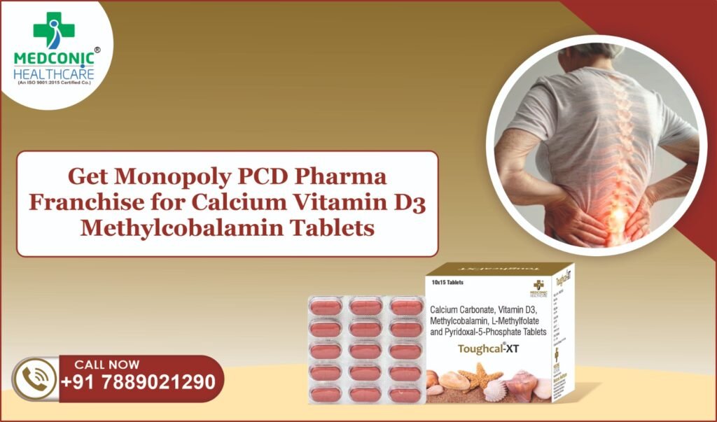 TOUGHCAL XT TABLETS - CALCIUM 1250MG + VITAMIN D3 2000 IU + METHYLCOBALAMIN 1500MCG + L-METHYFOLATE CALCIUM 1MG + PYRIDOXAL 5 PHOSPHATE 20MG TABLETS