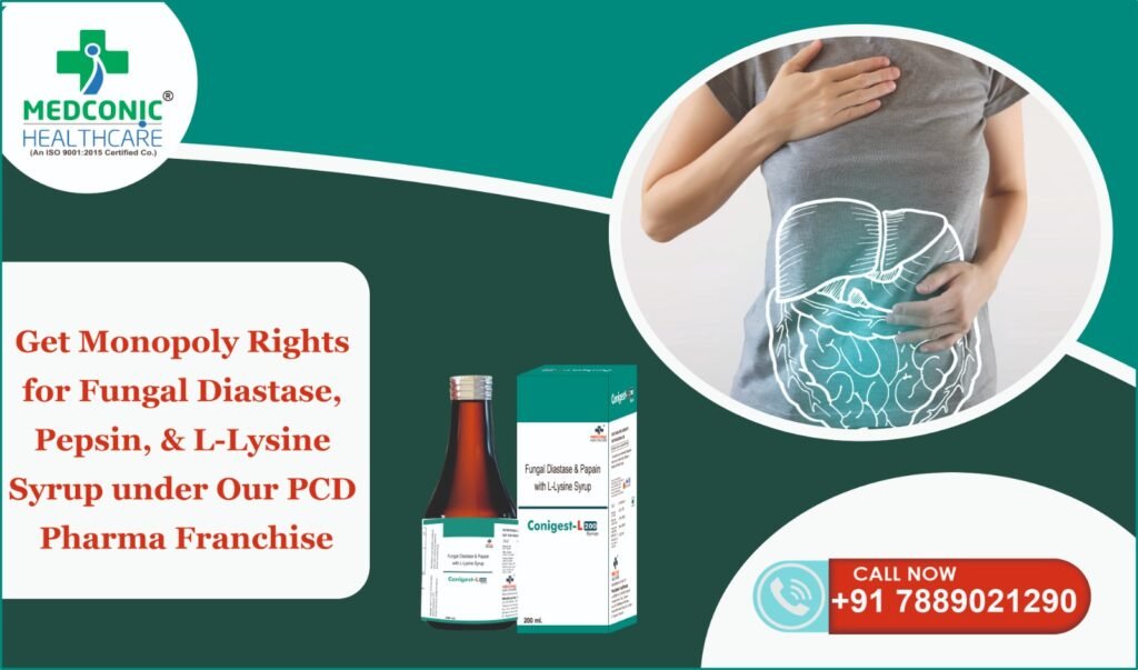 CONIGEST L 200 - Fungal Diastase 50MG + Pepsin 10MG + L-lysine 10MCG5 ML SYRUP