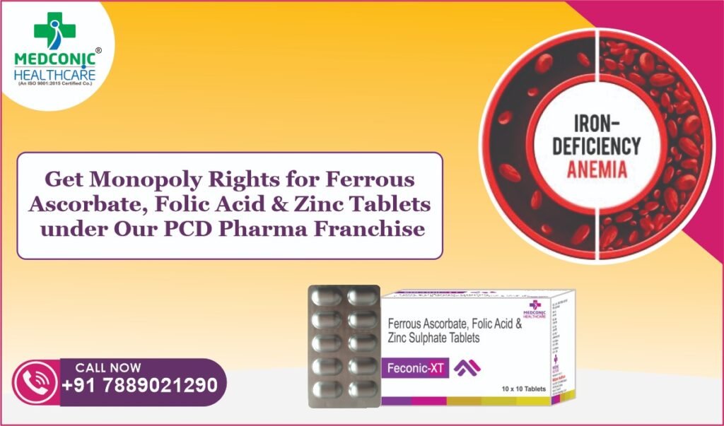 FECONIC XT - FERROUS ASCORBATE 100MG + FOLIC ACID 1.5MG + ZINC 22.5MG TABLETS
