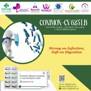 CONIMOX CV 625 LB - AMOXICILLIN, CLAVULANIC ACID, and LB 60 MILLION SPORES